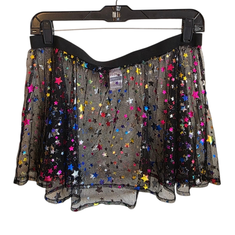 2X Colorful Mesh Starry Skirt